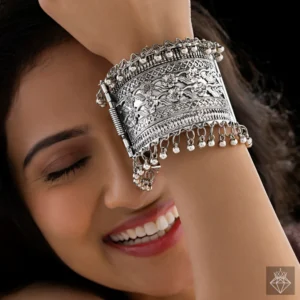 PRAO Anti-Tarnish Oxidised Silver Celestial Armament Bracelet